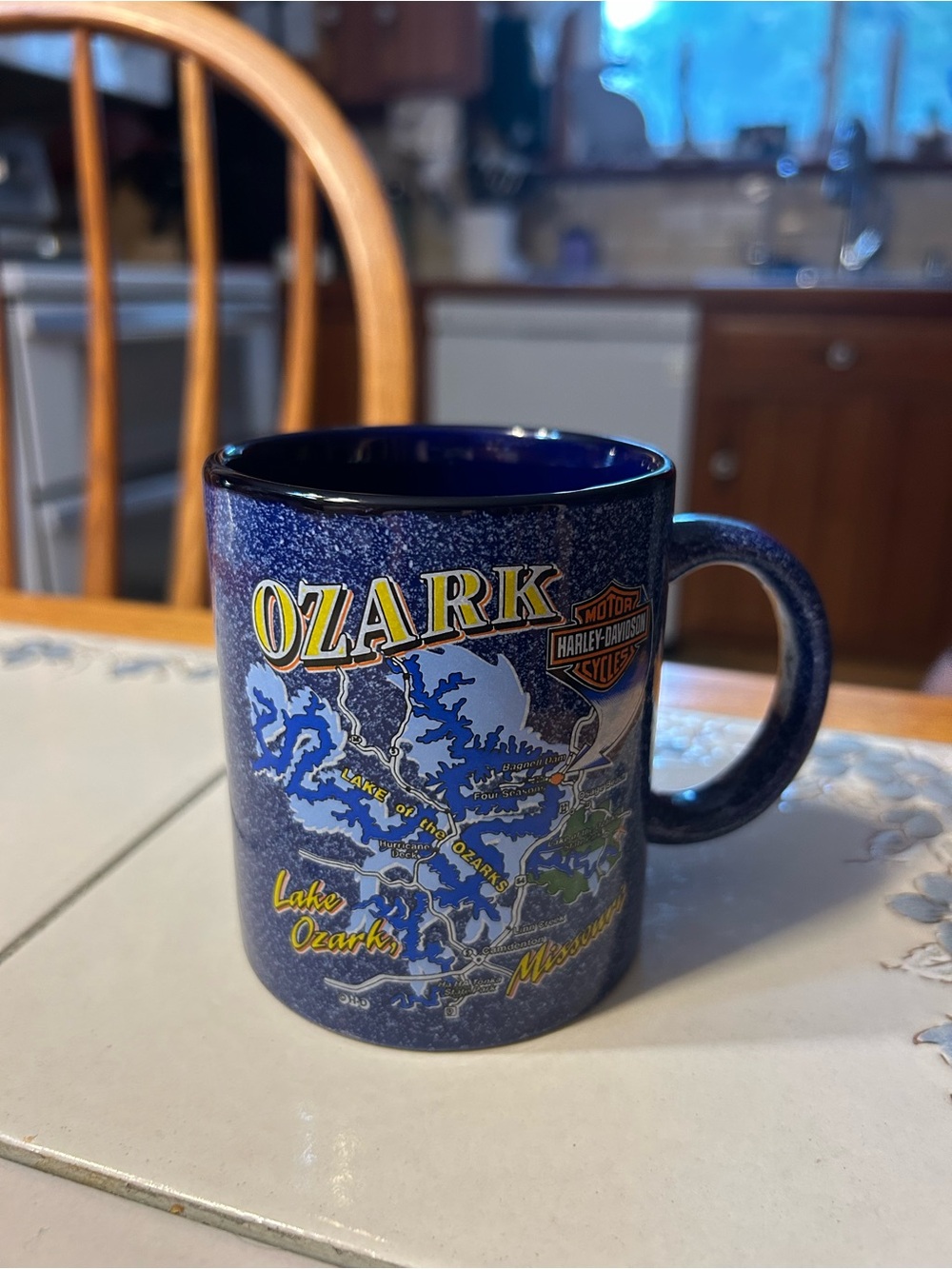 Vintage Harley Davidson ozark Missouri mug